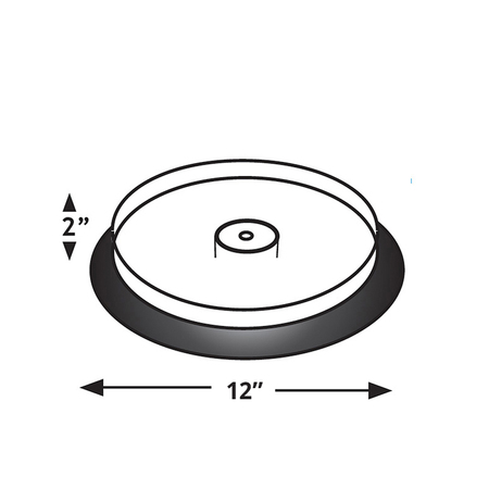 Azar Displays One Tier Revolving Display 2"H x 11" Diameter 227010